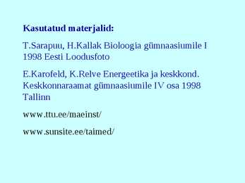 Taastuvad ja taastumatud loodusvarad #9