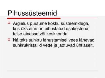 Pihussüsteemid #2