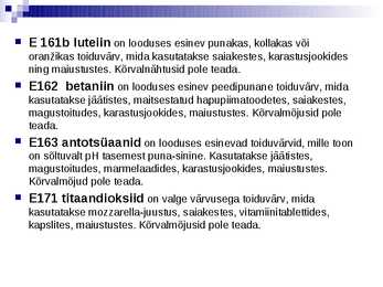 Taimsed toiduvärvid #10