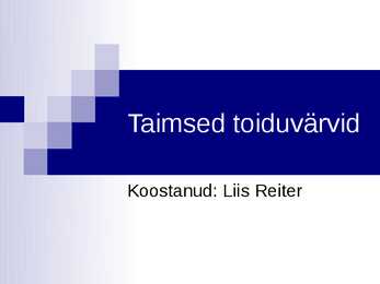 Taimsed toiduvärvid