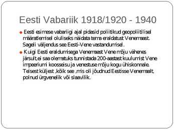 Eesti-kultuuri ajalugu #8
