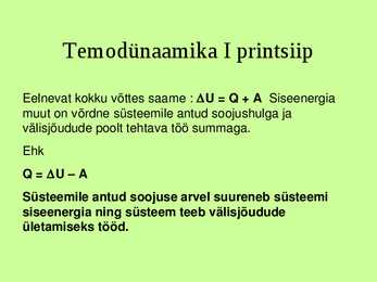 Dermodünaamika #14