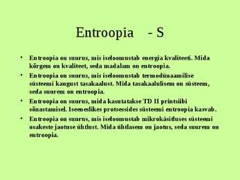 Dermodünaamika #30