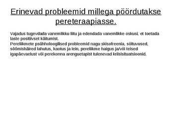 Pereteraapia #6