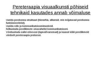 Pereteraapia #8