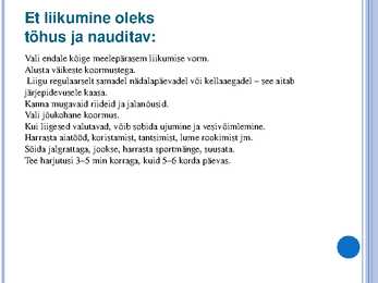 Toitumine ja liikumine #12