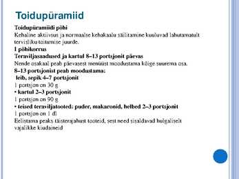 Toitumine ja liikumine #4