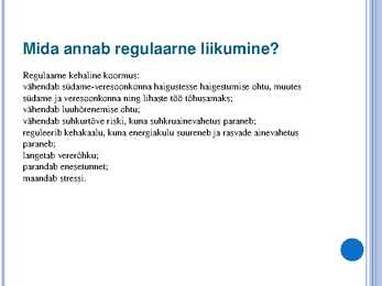 Toitumine ja liikumine #10