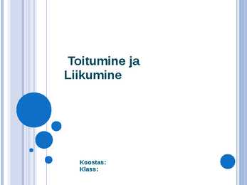 Toitumine ja liikumine