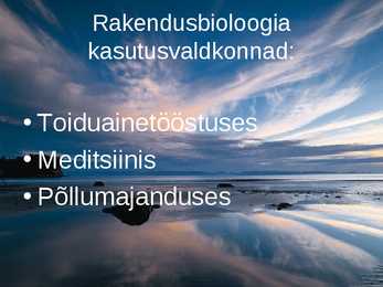 Rakendusbioloogia #3