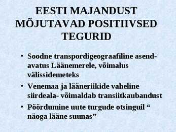 MAJANDUSE ALUSED #18