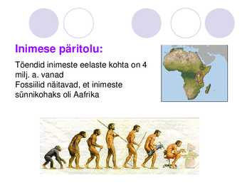 Inimese evolutsiooni jätkumise võimalikkusest #3