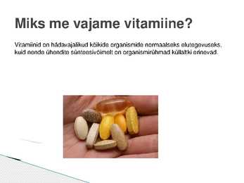 Esitlus vitamiinidest #2