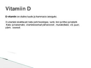 Esitlus vitamiinidest #6
