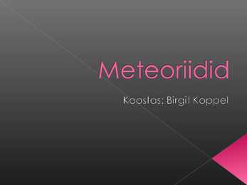 Meteoriidid - Powerpoint