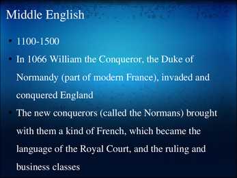 The history of the English language #6