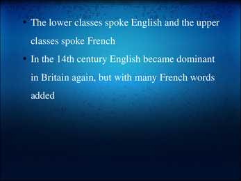 The history of the English language #7