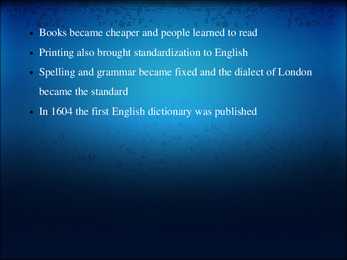 The history of the English language #10
