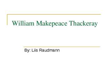 William Makepeace Thackeray
