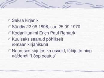 Erich Maria Remarque #2