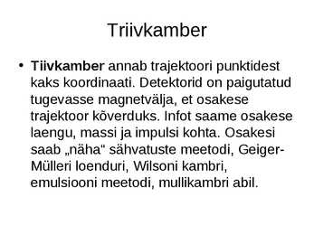 Osakeste detektorid #16