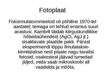 Osakeste detektorid #3