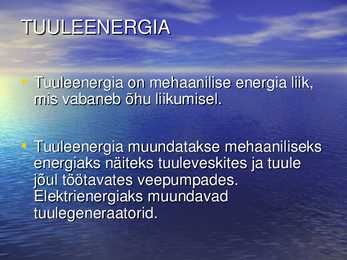 Alternatiivsed energi allikad #5