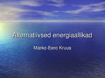 Alternatiivsed energi allikad