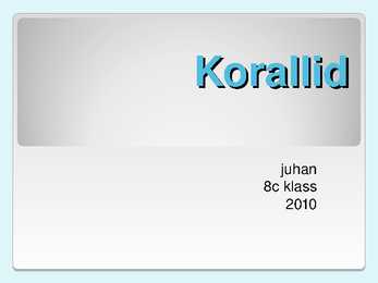 Korallid
