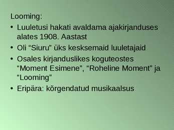 Presentatsioon kirjandusrühmitusest-Siuru-ja liikmetest #17