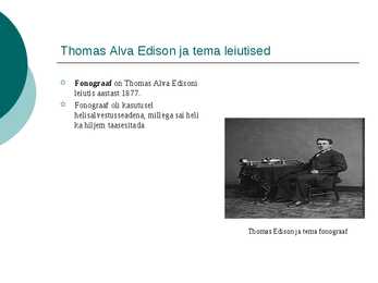 Thoman Alva ja tema ülesanded #5