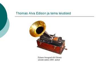 Thoman Alva ja tema ülesanded #6
