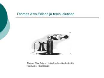 Thoman Alva ja tema ülesanded #8