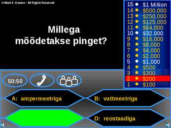 Miljonimäng- Füüsika #7