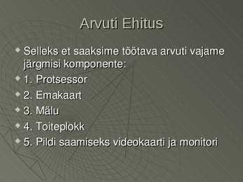 Arvuti ehitus #19