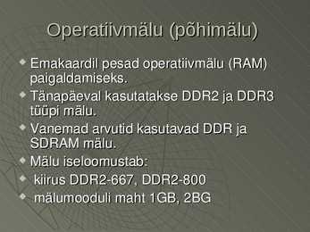 Arvuti ehitus #26