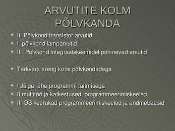Arvuti ehitus #5