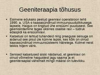 Põhjalik geeniteraapia Powerpoint #8