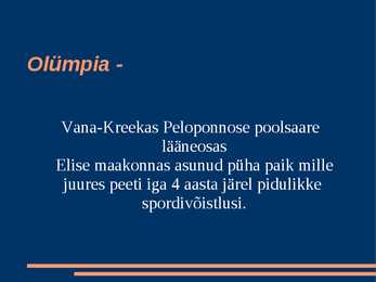 Olümpiamängud Vana-Kreekas #2