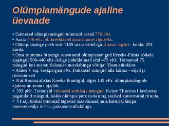Olümpiamängud Vana-Kreekas #4