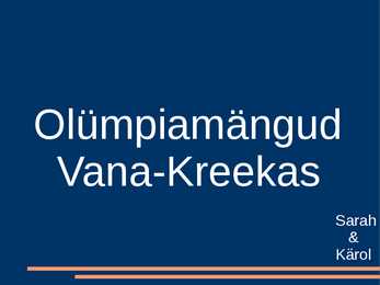 Olümpiamängud Vana-Kreekas