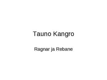 Tauno Kangro