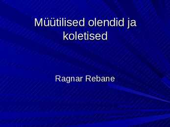 Müütilised olendid ja koletised