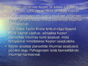 Kepleri seadused #3