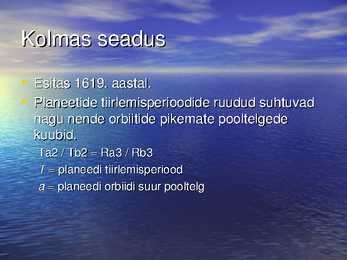 Kepleri seadused #7
