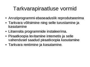 Arvuti tarkvara #6