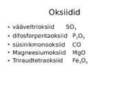 Oksiidid #3