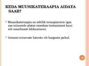 Muusikateraapia #10