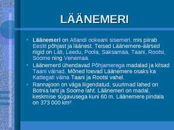 Ökosüsteem Läänemeres #2