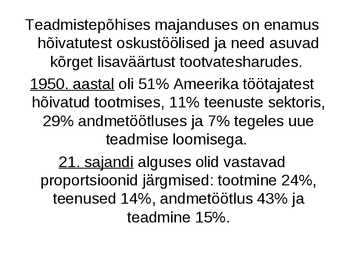 Uus-teadmistepõhine majandus #15
